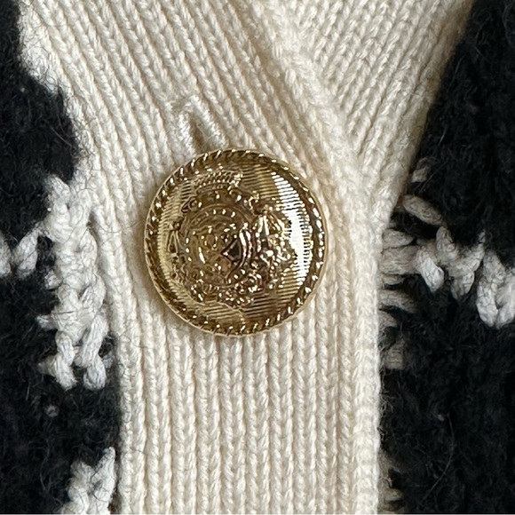 DEREK LAM 10 CROSBY Houndstooth Cropped Wool Blend Cardigan🌸 - Picture 7 of 12